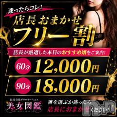 長岡デリヘル美女図鑑 長岡店(ビジョズカンナガオカテン)の7月12日お店速報「★☆ 緊急速報 ☆★  店長お任せフリー割 開催中！！」