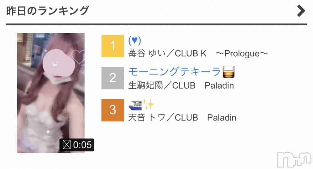 ��ˬ����Х��顦�����CLUB K����Prologue��(����֥���) ��ë �椤��5��9���̥�֥�����(♥)��