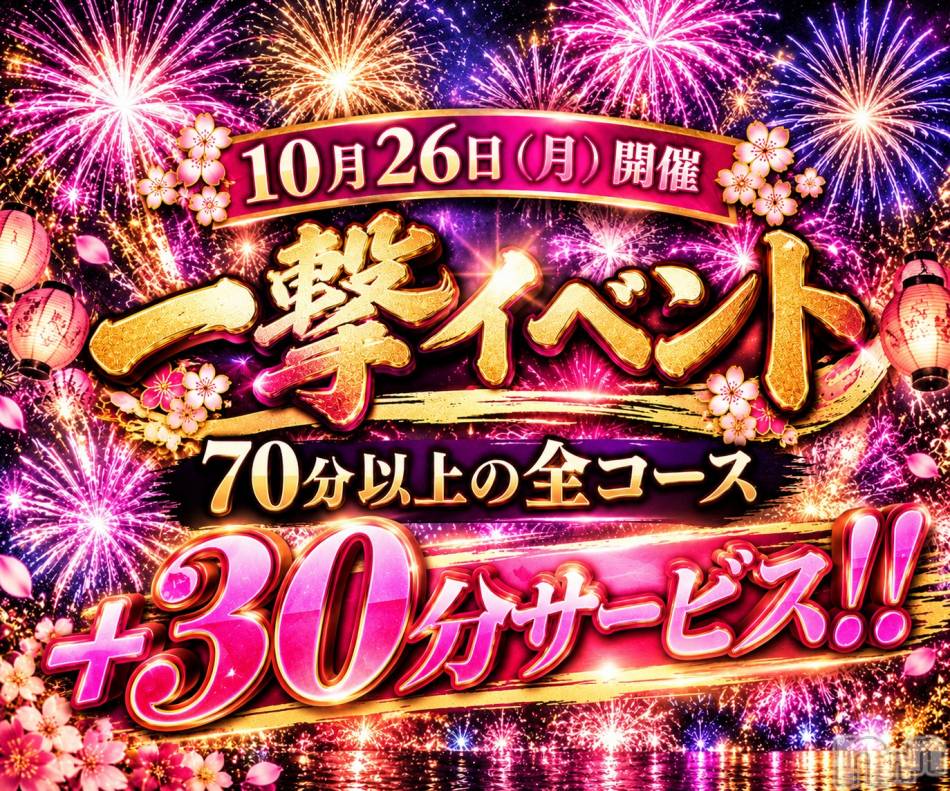 新潟デリヘル(シタゴコロ)の2026年10月26日お店速報「10/26(月)　本日一撃イベント開催🔥月に二度のお祭りじゃあぁぁぁ❣️」
