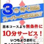 新潟デリヘル Las Vegas(ラスベガス)の5月24日お店速報「本日３の付く日は全コース10分サービス♪」