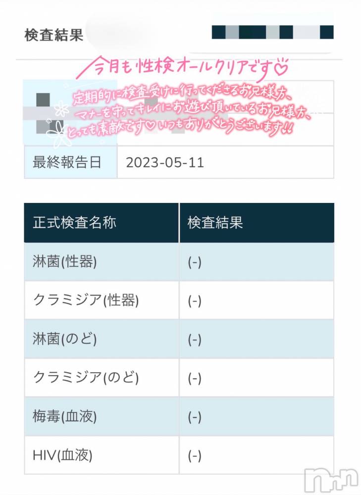 新潟人妻デリヘル新潟の可憐な妻たち～秘密の逢瀬～(ニイガタノカレンナツマタチ～ヒミツノオウセ～) 黒江 しずく(33)の5月11日写メブログ「検査結果」