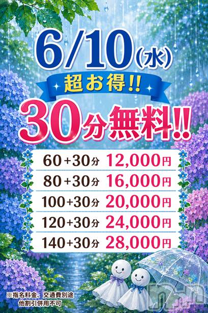 新潟デリヘル(ニイガタシトヤノガタチャンコ)の2026年6月9日お店速報「明日は一撃イベント！　本日も？？？」