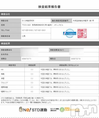 新潟デリヘル A(エース) かんな(R)(39)の12月13日写メブログ「性病検査異常なしです👌💓」