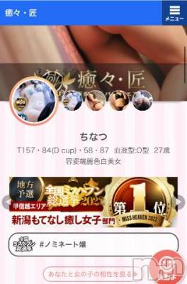 新潟風俗エステ La Muse(ラミューズ) ちなつ(27)の11月8日写メブログ「1位ありがとうございます🙇‍♀️」