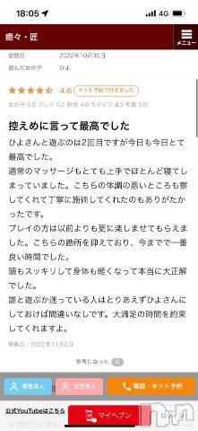 新潟風俗エステ癒々・匠(ユユ・タクミ) ひよ(24)の11月2日写メブログ「迷ったらひよ。」