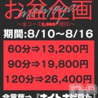 新潟デリヘル 人妻不倫処　桃屋　新潟店(ヒトヅマフリンドコロモモヤ)の8月10日お店速報「【お盆割引開催中★期間:10日～16日】■60分⇒1」