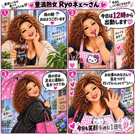 新潟デリヘル熟女の風俗 最終章(ジュクジョノフウゾクサイシュウショウ)りょう(50)の2026年9月11日写メブログ「おはよう☂️」