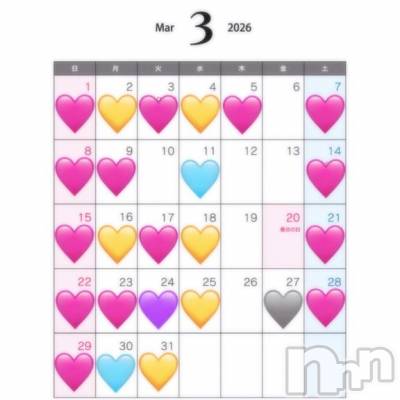 新潟ソープ 新潟バニーコレクション(ニイガタバニーコレクション) ユア(20)の2月23日写メブログ「3月の出勤予定‪‪🐰」