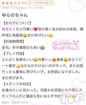 新潟デリヘル Las Vegas(ラスベガス) ゆらの(20)の1月5日写メブログ「💌クチコミお礼💌」