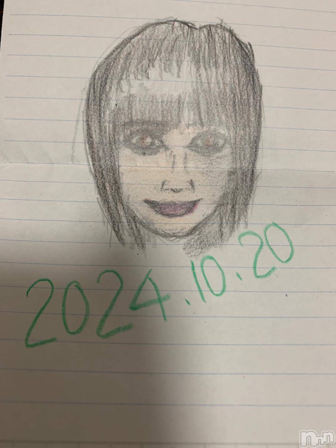 新潟人妻デリヘル熟女の風俗 最終章(ジュクジョノフウゾクサイシュウショウ)たお(40)の2024年10月28日写メブログ「似顔絵」