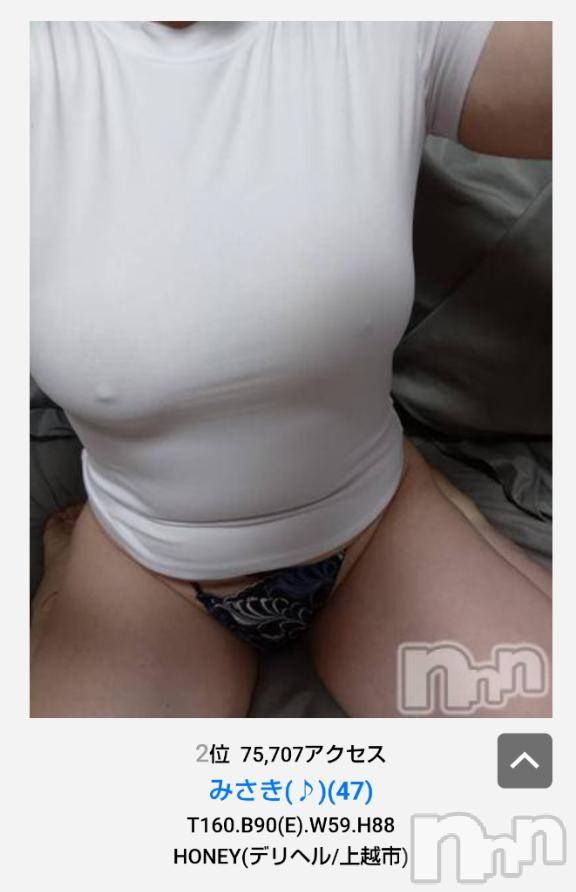 上越デリヘルHONEY(ハニー)みさき(♪)(47)の2026年2月8日写メブログ「年間アクセス2位✨」