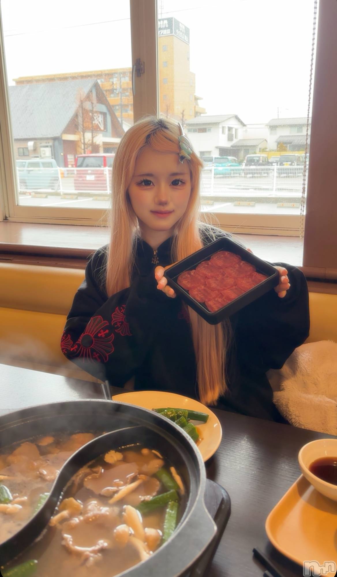 新潟おっパブSUPER ANGEL(スーパーエンジェル)舞原ひじり(19)の2025年3月3日写メブログ「牛タン食べ放題🐮」