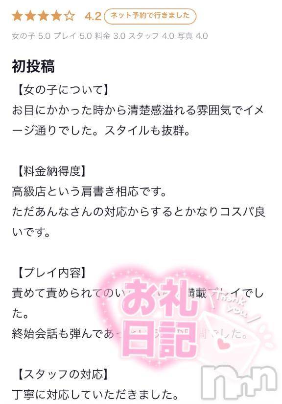 新潟デリヘル新潟ガールズコレクション(ニイガタガールズコレクション) あんな(21)の8月12日写メブログ「初の口コミ！💬」