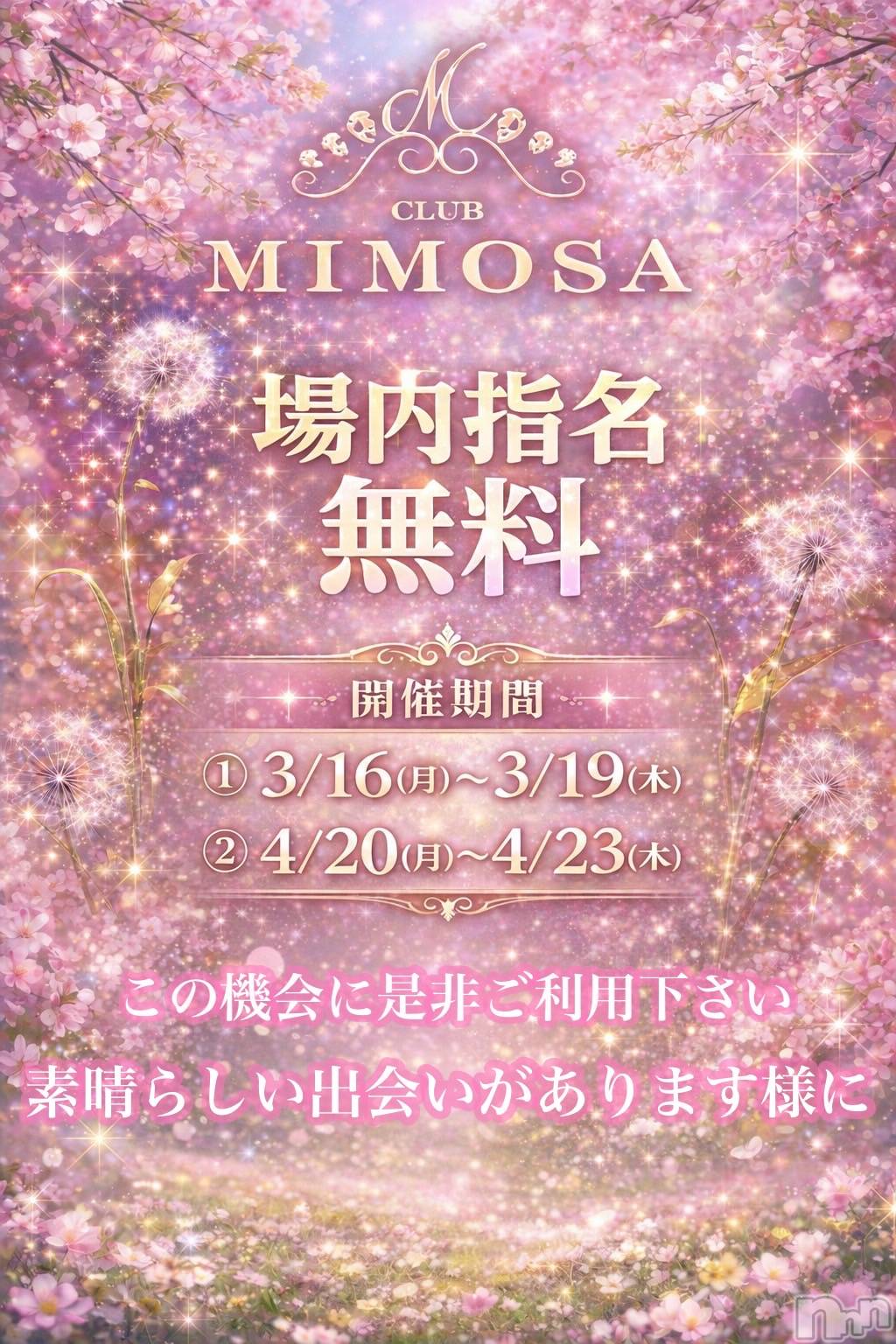 ��Į����Х��顦�����CLUB MIMOSA(����֥ߥ⥶) ��2026ǯ4��20���̥�֥����֤��ޤ����Ƥޤ�(* 'ᵕ' )����