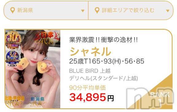 上越デリヘルBLUE BIRD上越店(ブルーバード上越店) シャネル(25)の3月18日写メブログ「最高級嬢3月😻甲信越1位😻」