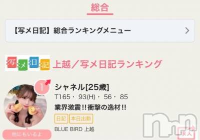 上越デリヘル BLUE BIRD上越店(ブルーバード上越店) シャネル(25)の11月24日写メブログ「1位😍」