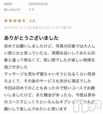 新潟デリヘル Melt(メルト) りず(22)の5月4日写メブログ「ありがとう…🕊️🤍」