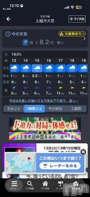 上越デリヘル HONEY(ハニー) みさ(♪♪)(23)の1月13日写メブログ「これから雨だよ」