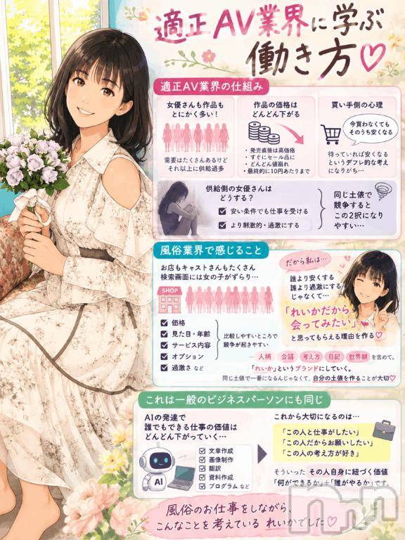 新潟デリヘルSecret Love(シークレットラブ)れいか☆ニューハーフ美女(36)の2026年9月29日写メブログ「適正AV業界に学ぶ働き方」