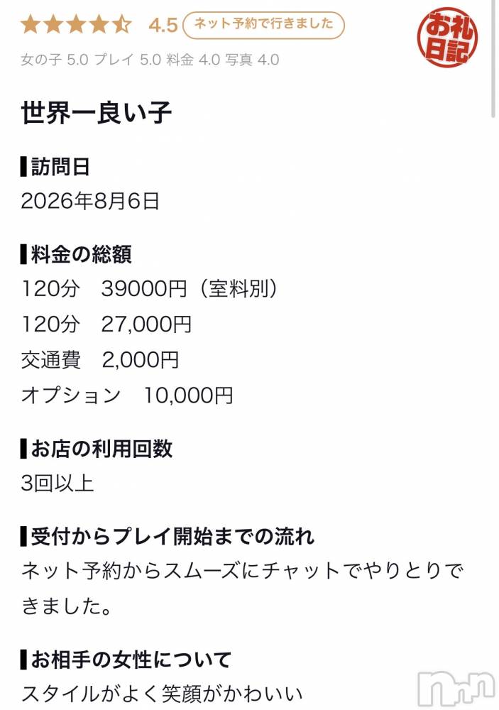 新潟デリヘルMelt(メルト) みお(18)の8月15日写メブログ「素敵なクチコミありがとう🥹💖」