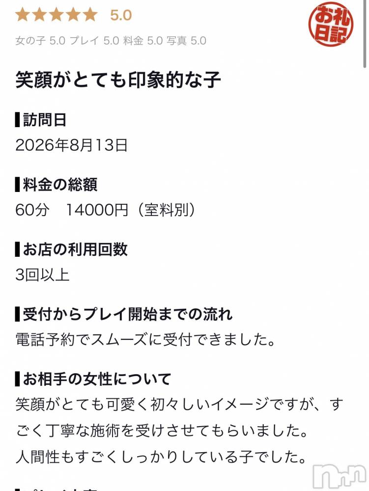 新潟デリヘルMelt(メルト) みお(18)の8月15日写メブログ「素敵なクチコミありがとう💓💞」