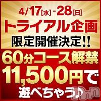 長岡デリヘル(ビアンカナガオカテン)の2019年4月18日お店速報「☆トライアル企画☆期間限定☆６０分コースイベント絶賛開催中♪」