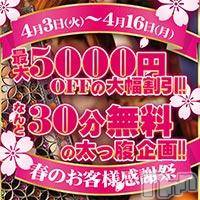 長岡デリヘル BIANCA～主人の知らない私～長岡店(ビアンカナガオカテン)の4月8日お店速報「☆絶賛開催中！春のお客様大感謝祭♪」