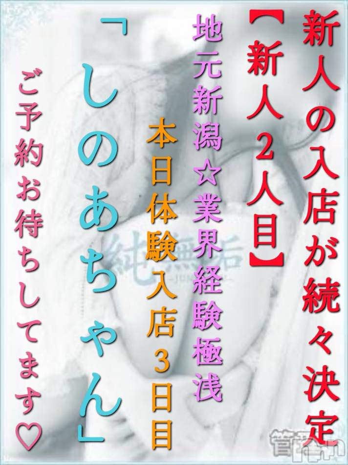 長岡デリヘル(ジュンムク)の2025年7月3日お店速報「出勤3日目!!地元新潟🌟経験極浅【しのあちゃん】ご予約下さい！」