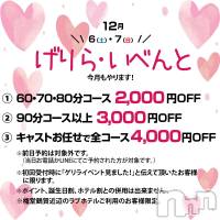 長野デリヘル 閨(ネヤ)の12月5日お店速報「げりら・いべんと開催！！」
