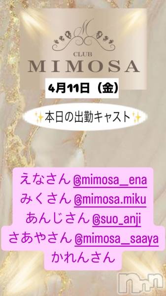 ĮХ顦CLUB MIMOSA(֥ߥ⥶)  2025ǯ411̥֥νжХ㥹😆‼️