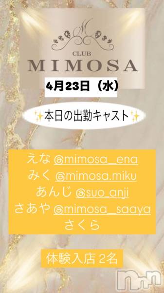 ĮХ顦CLUB MIMOSA(֥ߥ⥶)  2025ǯ423̥֥νжХ㥹😆‼️