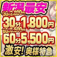新潟デリヘル 奥様特急 新潟店(オクサマトッキュウニイガタテン)の11月14日お店速報「県内最安更新中☆まずはお電話くださいませ♪♪」