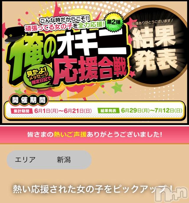 長岡デリヘルMimi(ミミ) チョコ【SPアドバイザー】(24)の6月29日写メブログ「▼結果発表▼ありがとう♡♡！▼」