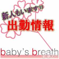 新潟メンズエステ baby's breath(ベイビーズブレス)の12月20日お店速報「12月20日(木）出勤情報」