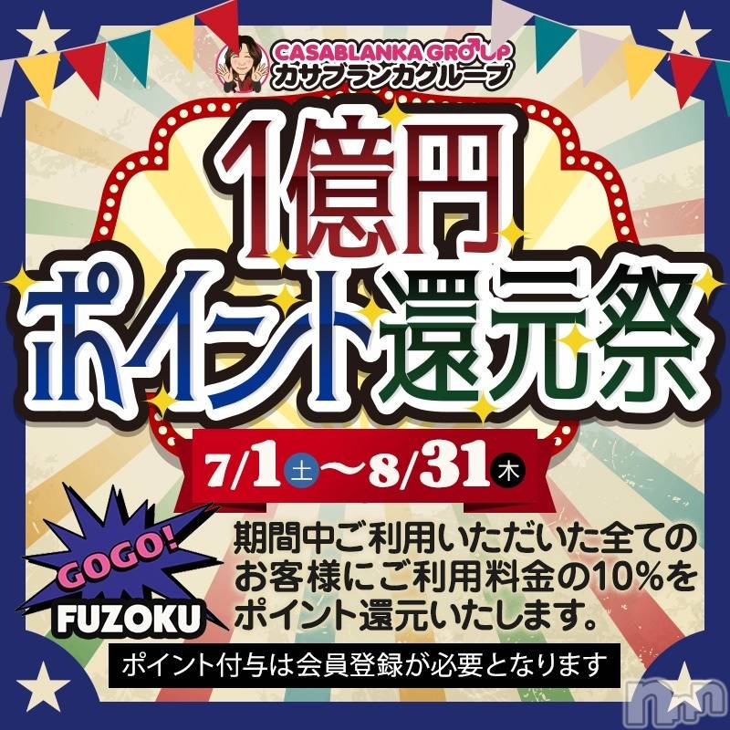 新潟デリヘル(イソジマダムニイガタテン)の2023年7月20日お店速報「★夏の1億円還元祭！ポイント還元率UP！★」