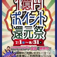 新潟デリヘル 五十路マダム新潟店(カサブランカグループ)(イソジマダムニイガタテン)の7月5日お店速報「夏の１億円還元祭！　ポイント還元率UP！」