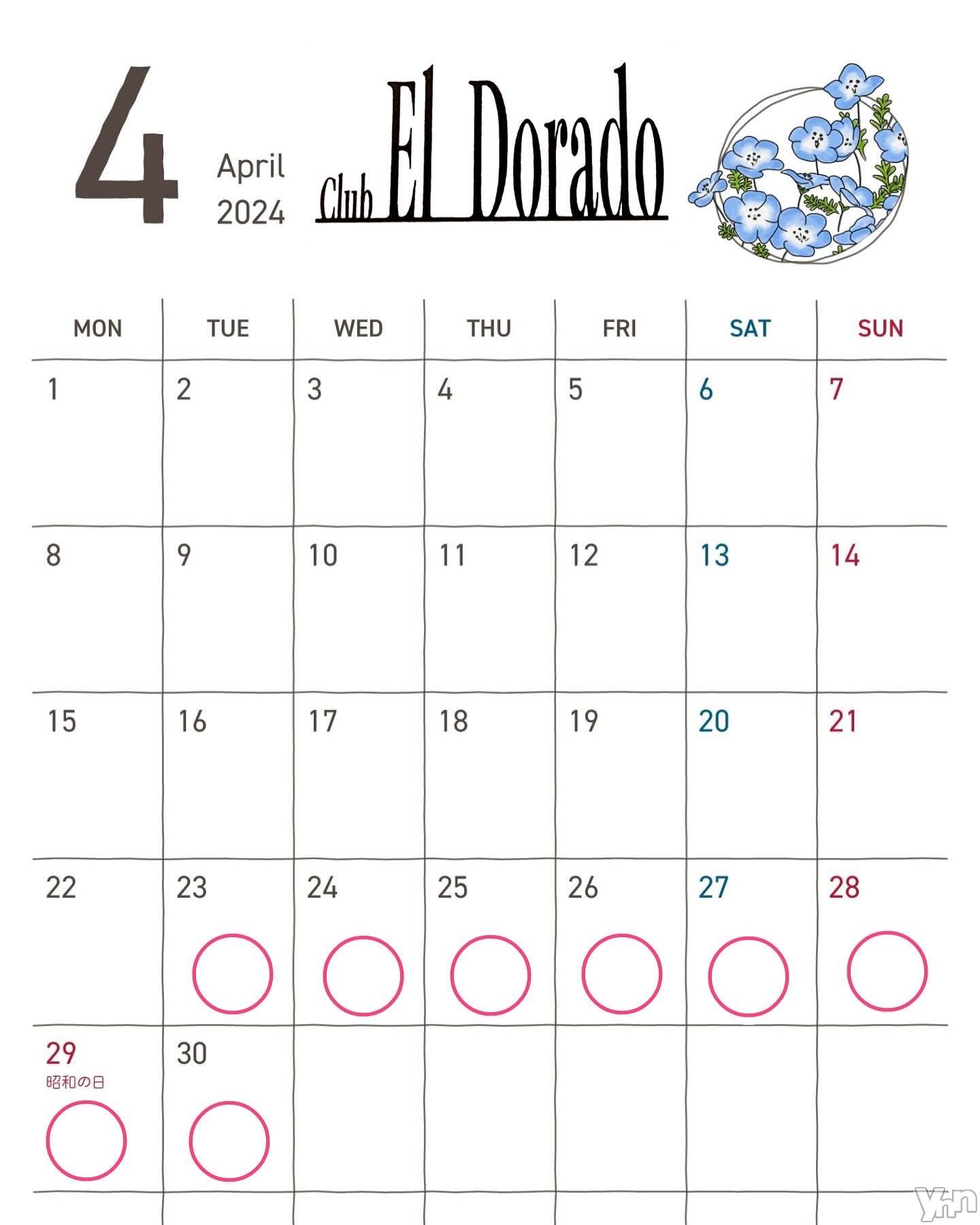 ���ܥ���Х��顦�����club EL Dorado(����֡�����ɥ��) ��2024ǯ4��18���̥�֥����֥�����ǥ󥦥�������ͽ�ꭡ��