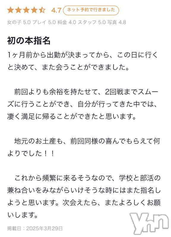 甲府ソープオレンジハウス りな(19)の4月14日写メブログ「【お礼日記】」