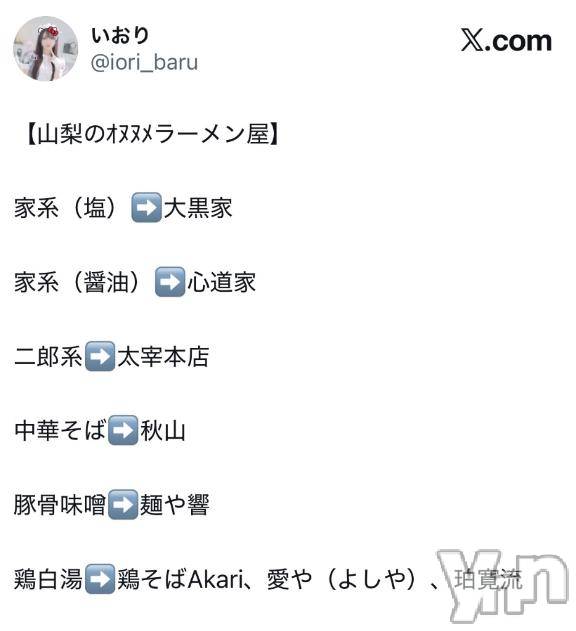 甲府ソープBARUBORA(バルボラ) いおり【地元キャスト】(20)の5月6日写メブログ「ジモティーのおすすめラーメン🍜」